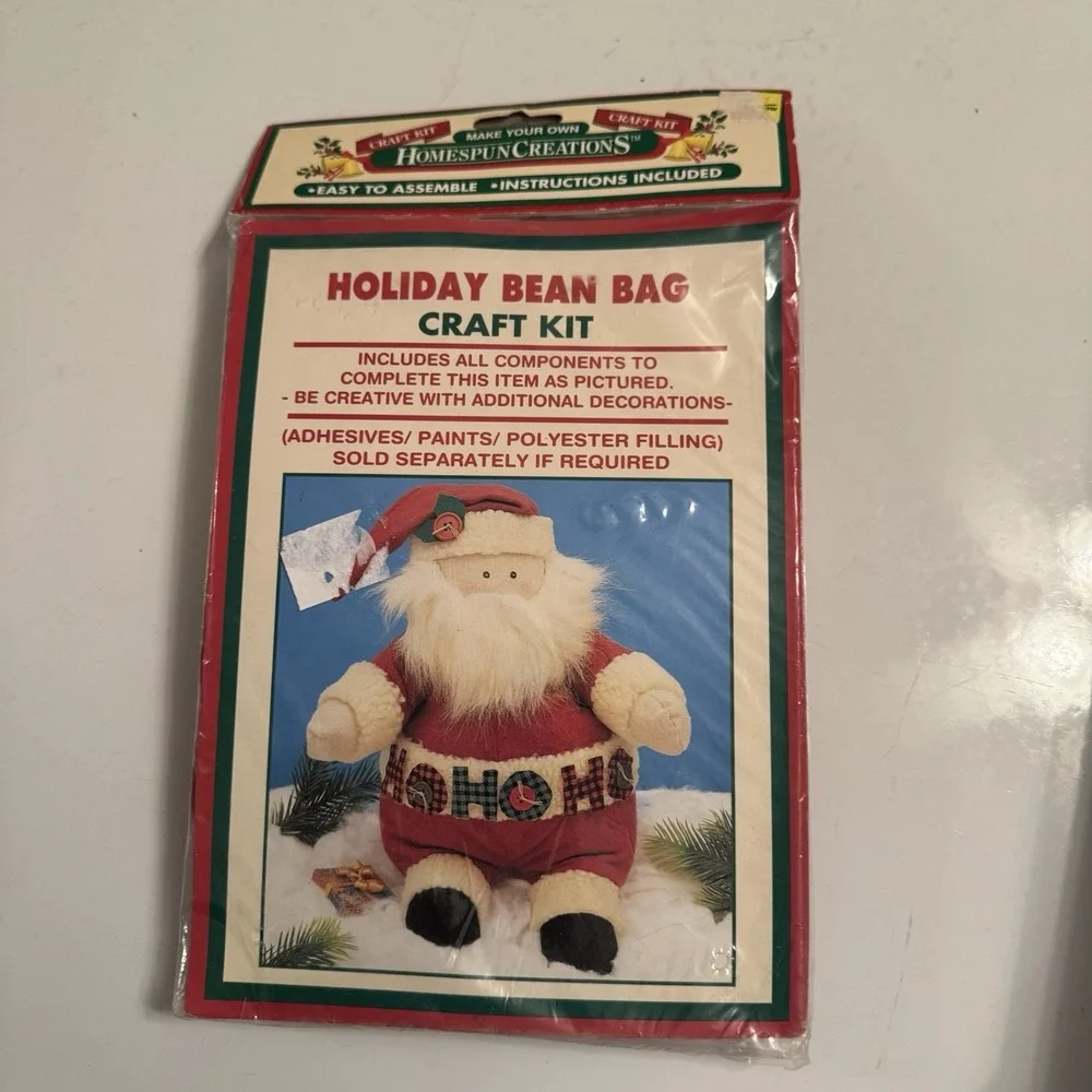 DanDee Homespun Creations Holiday Bean Bag‎ Craft Kit Santa NEW Country Cottage